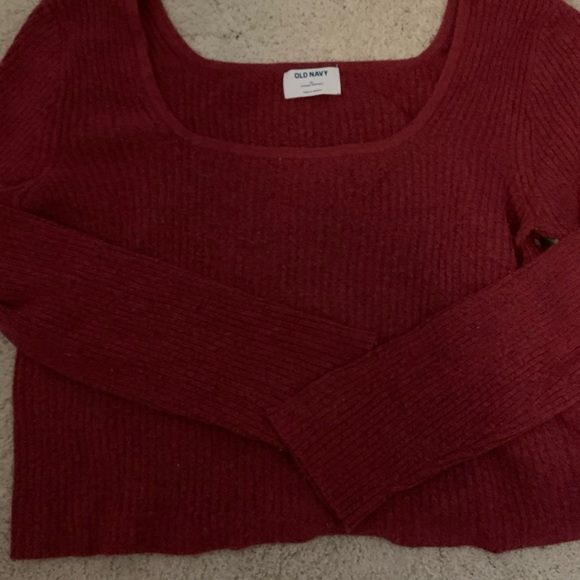 Women's Scoop Neck Pullover Sweater XL Burgundy Soft Knit - Old Navy - Picture 6 of 7